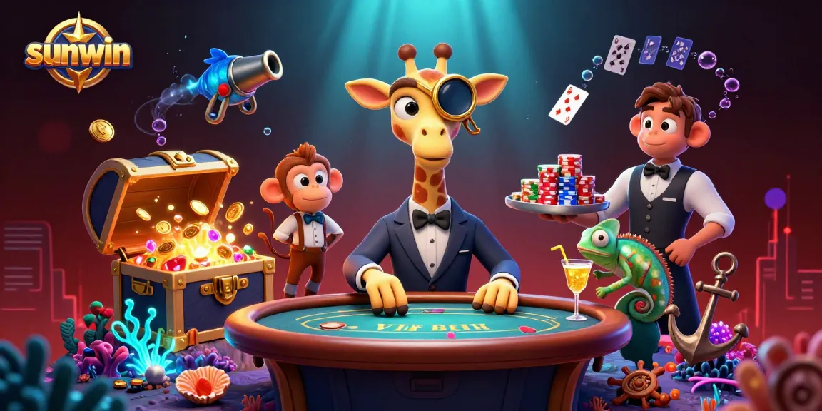 Experience thrilling gameplay at sunwin with vibrant characters and cash rewards in an engaging casino scene.